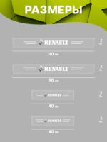 Силиконовые накладки на пороги прозрачные на Renault Рено 4 шт Duster Дастер, Logan Логан, Megan Меган, Kaptur Каптюр, Fluence Флюенс, Sandero Сандеро, Stepway Степвей — изображение 2